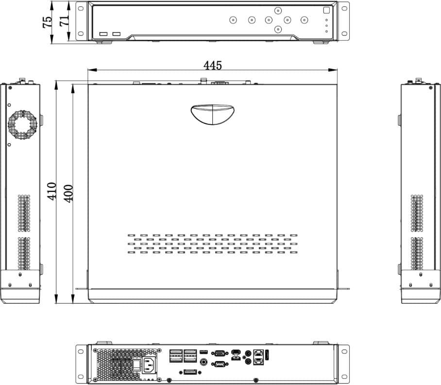 Hikvision NVR DS-7764NI-M4, 64 kanálů, 4x HDD, Alarm
