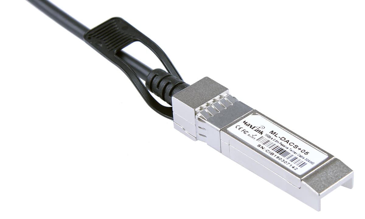 MaxLink 10G SFP+ DAC kabel, pasivní, DDM, 0,2m