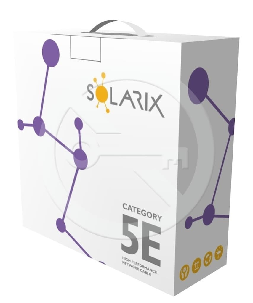 Solarix instalační kabel CAT5E UTP LSOH 100m box