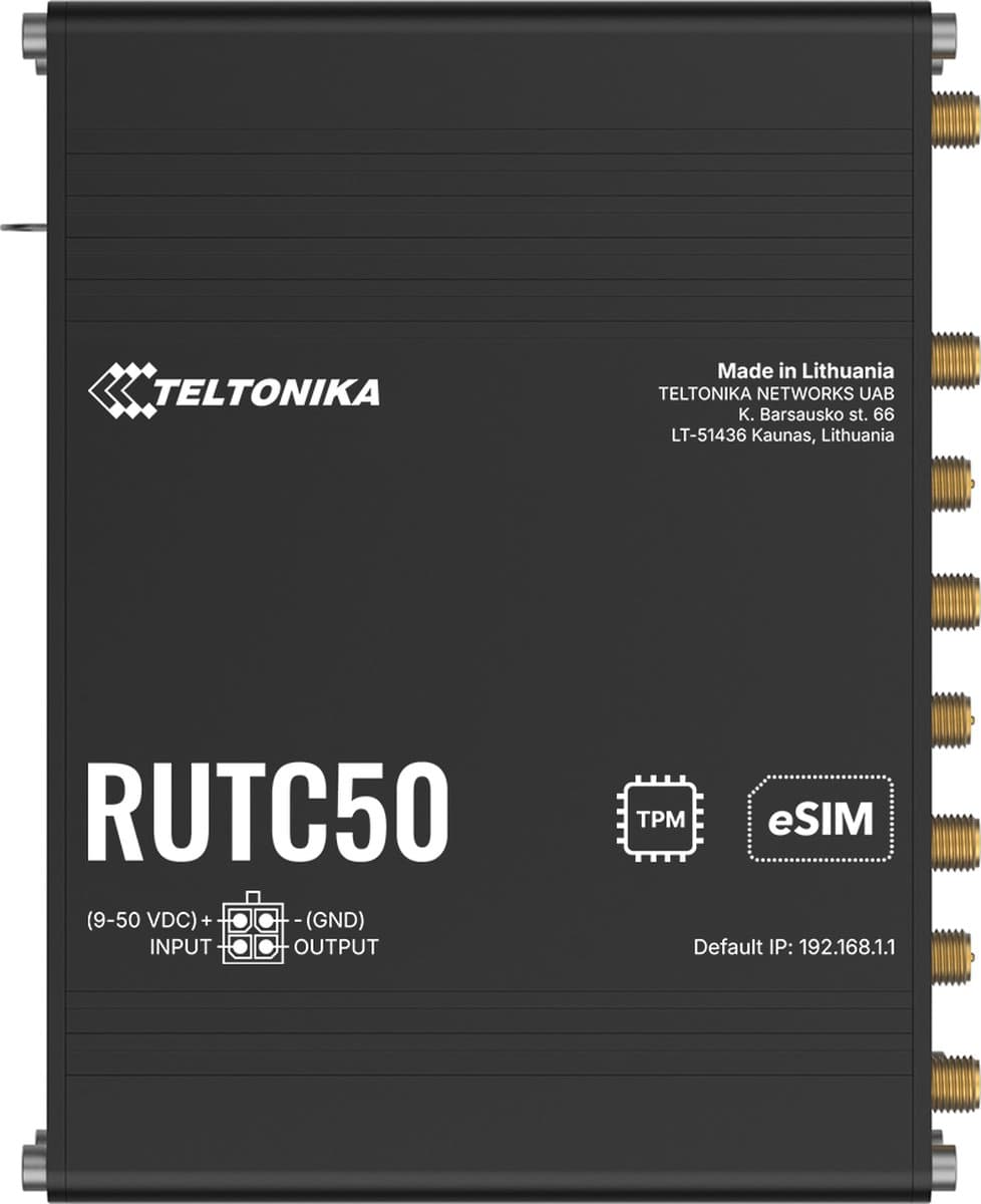 Teltonika RUTC50 Průmyslový 5G eSIM Router 