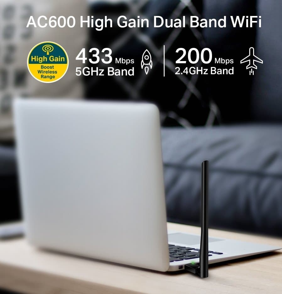 TP-Link Archer T2U Plus Bezdrátový USB adaptér