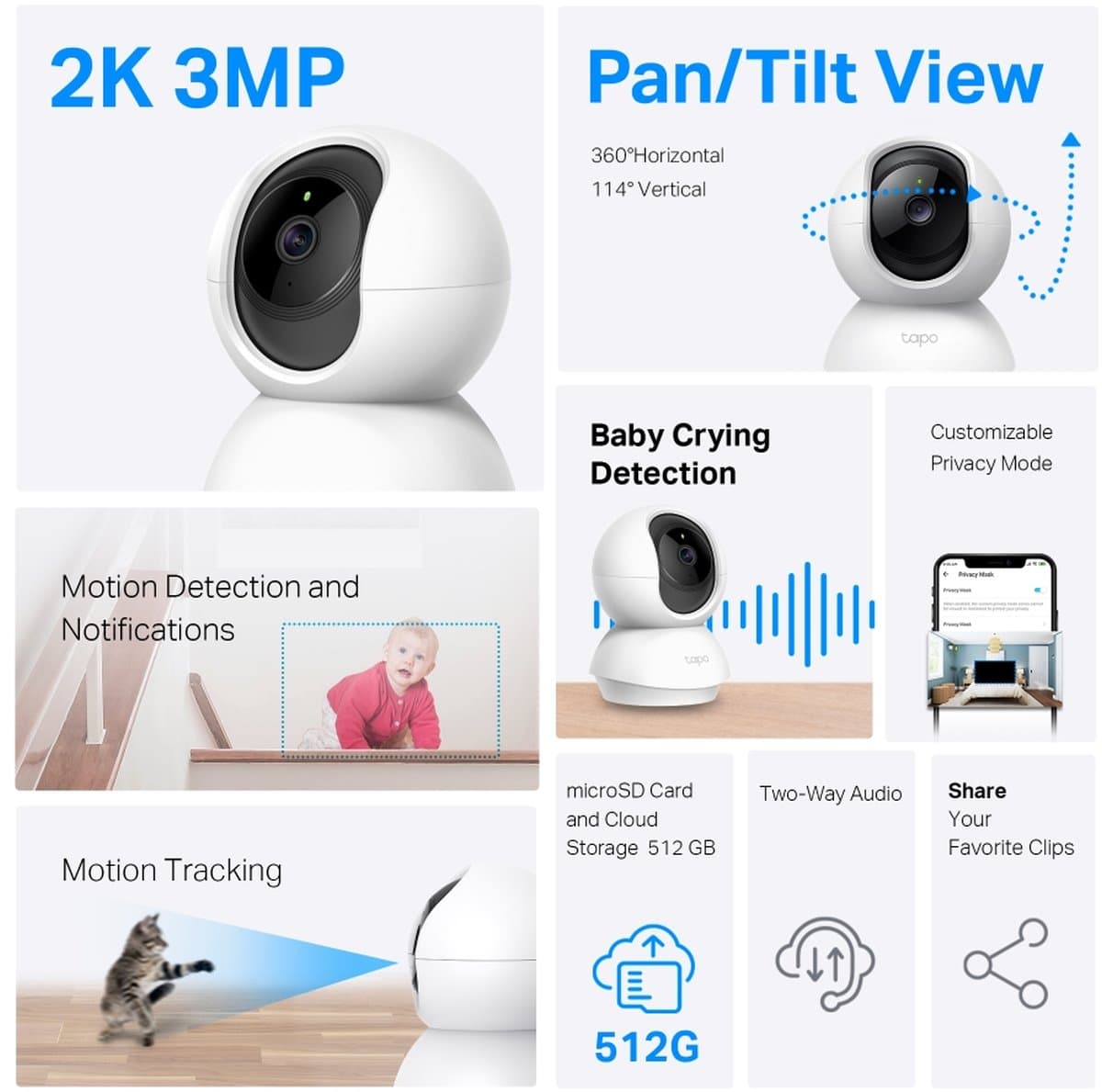 TP-Link Tapo TC71 - Domácí bezpečnostní Wi-Fi kamera