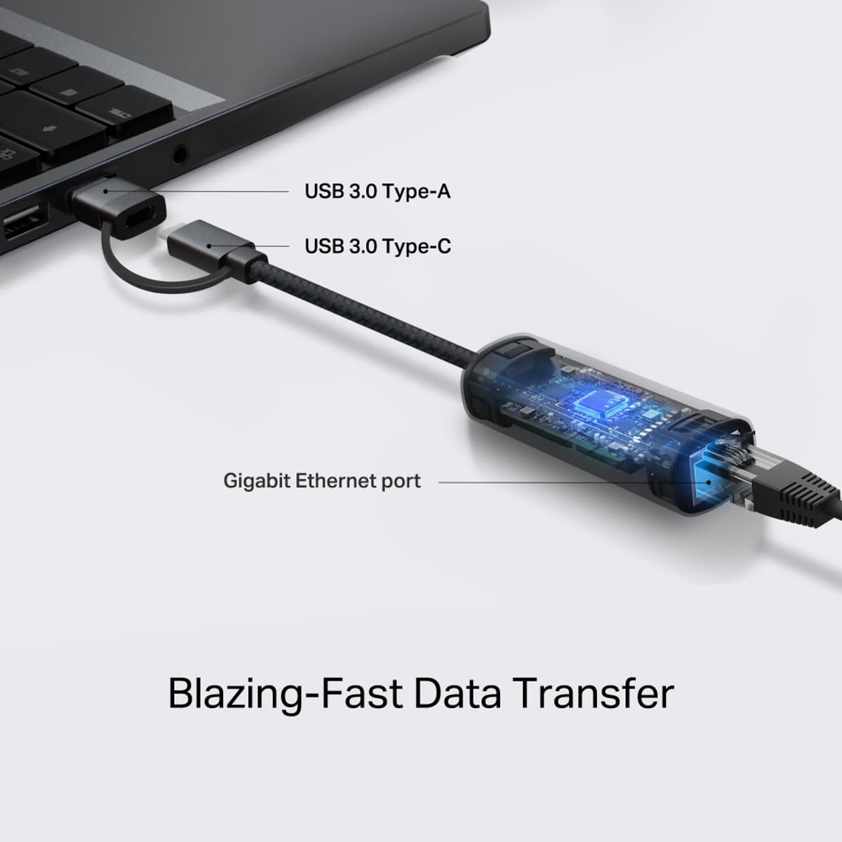 TP-Link UE310C, USB-A/C Síťový adaptér, 2.5G