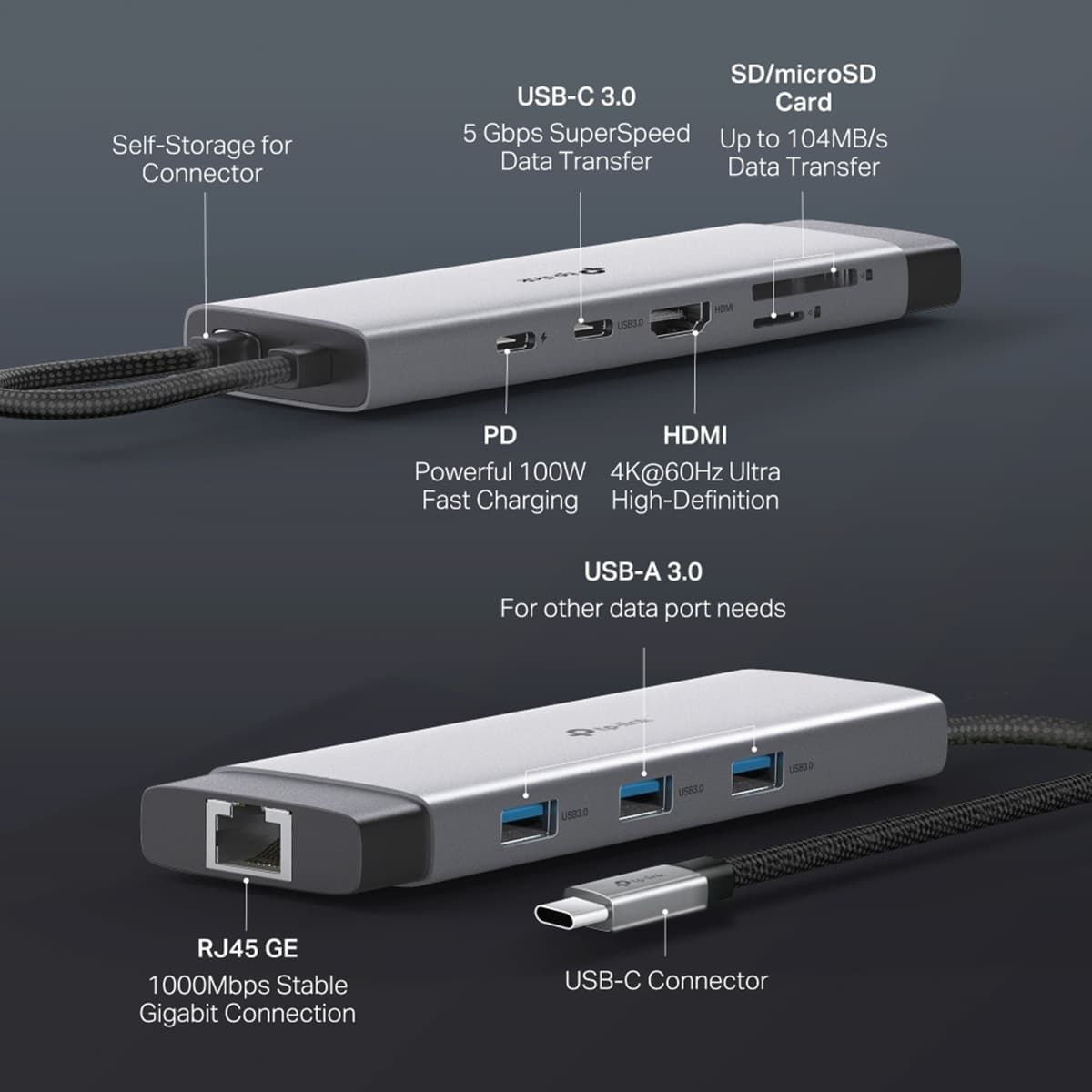 TP-Link UH9120C - USB Type-C, 9 v 1 Hub 