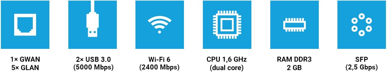 Turris Omnia Wi-Fi 6, stříbrný