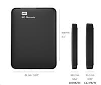 WD Elements Portable 1,5TB Ext. 2.5" USB3.0, Black