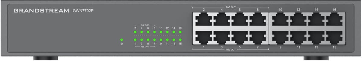 Grandstream GWN7702P Unmanaged Network Switch 16 portů / 8 PoE out