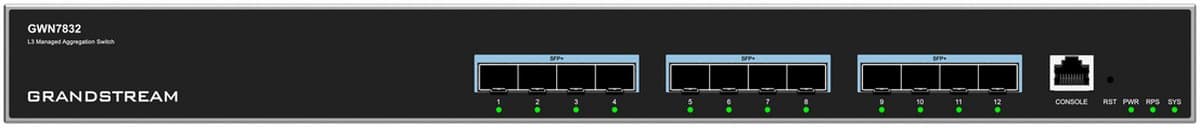 Grandstream GWN7832 Layer 3 Managed Network Switch 12 SFP+ portů