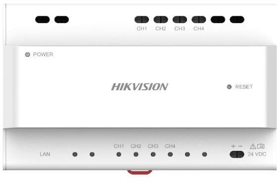 Hikvision DS-KAD704, audio-video i napájecí distributor, až pro 4 zařízení