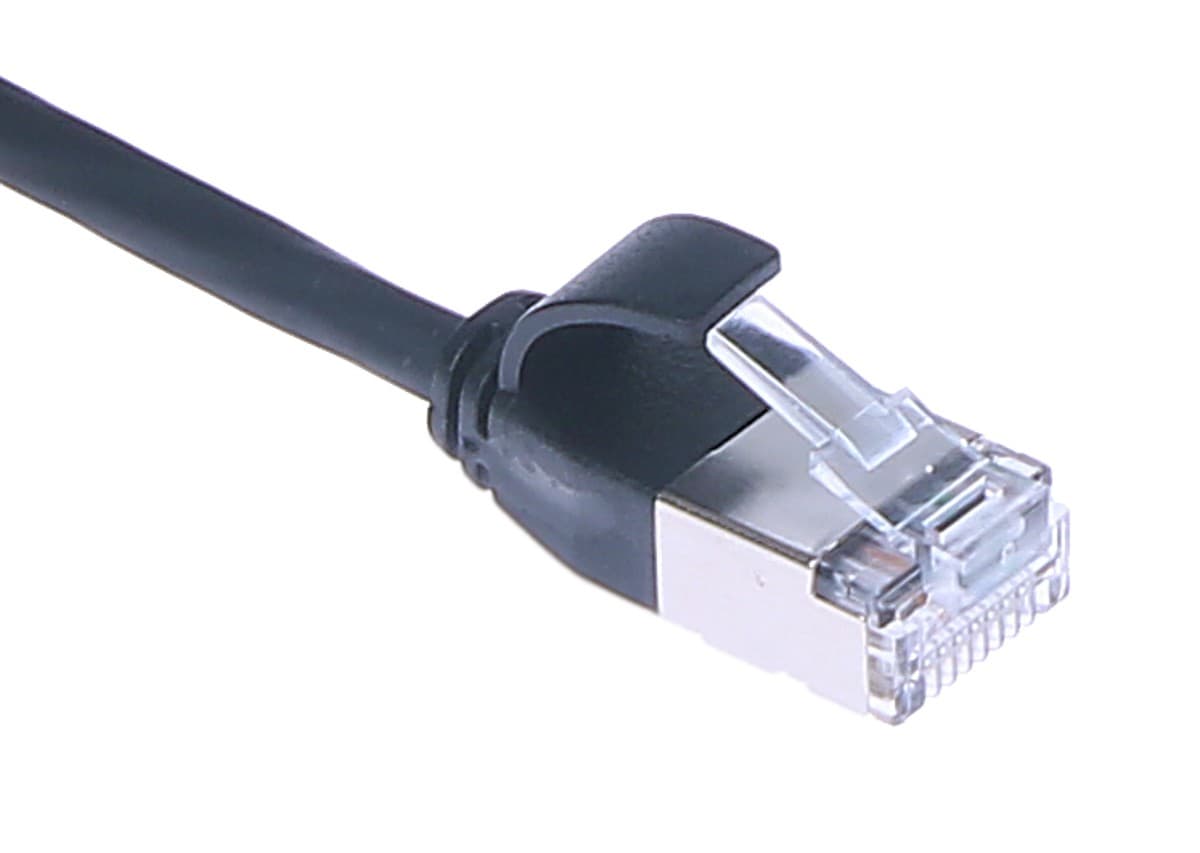 Masterlan comfort patch kabel U/FTP, extra slim, Cat6A, 5m, černý, LSZH