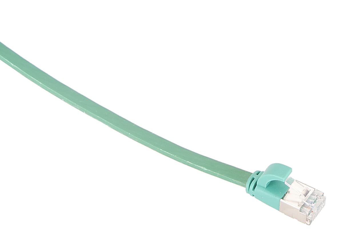 Masterlan comfort patch kabel U/FTP, flat, Cat6A, 1m, zelený, LSZH