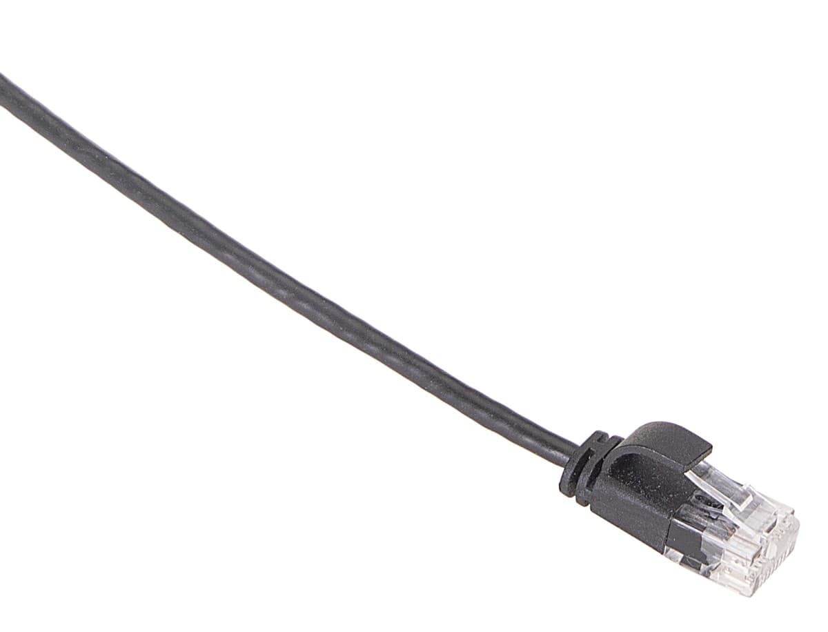 Masterlan comfort patch kabel UTP, extra slim, Cat6, 1m, černý
