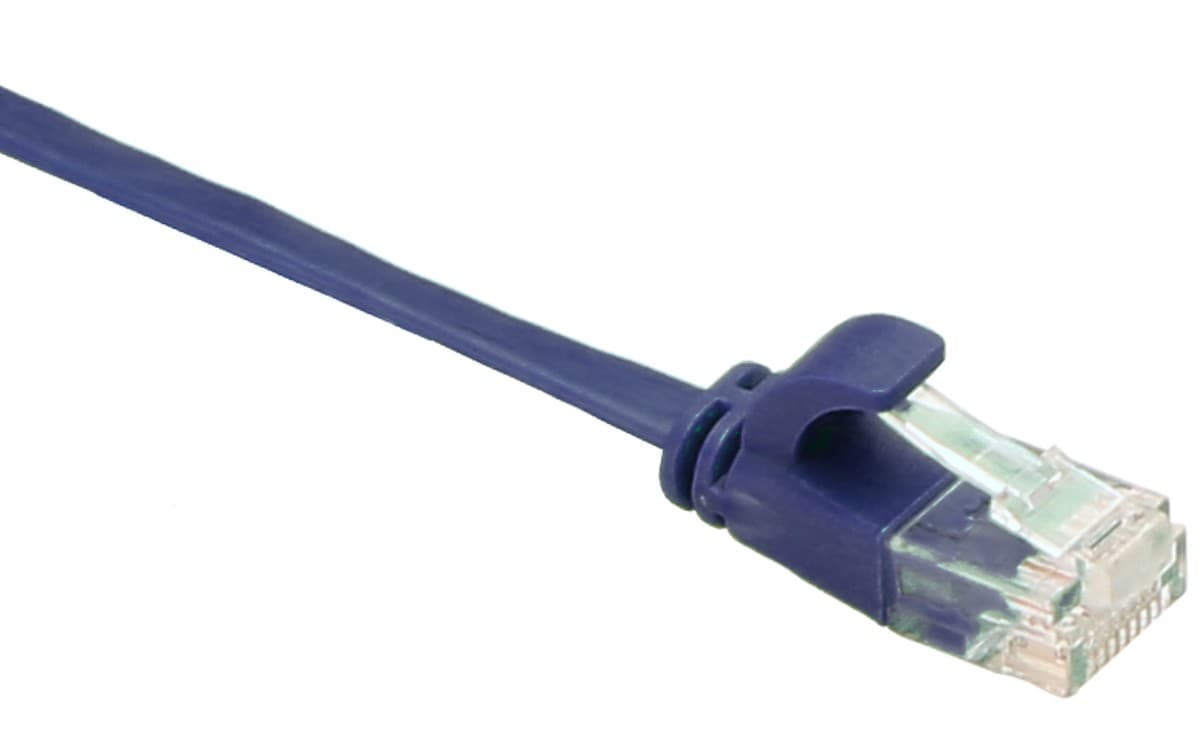 Masterlan comfort patch kabel UTP, flat, Cat6, 0,5m, modrý