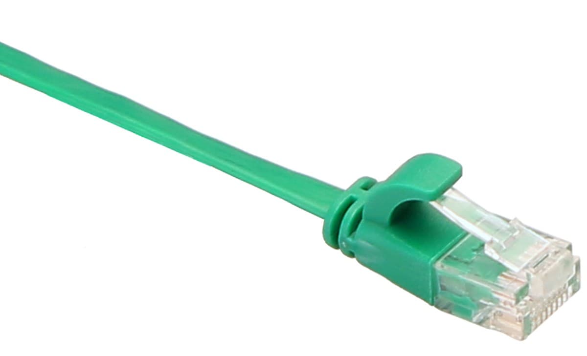 Masterlan comfort patch kabel UTP, flat, Cat6, 0,5m, zelený