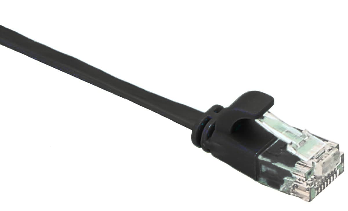 Masterlan comfort patch kabel UTP, flat, Cat6, 3m, černý