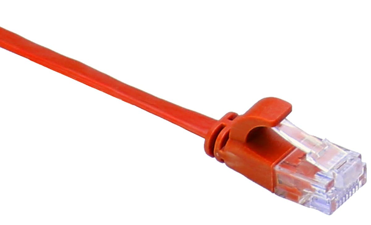 Masterlan comfort patch kabel UTP, flat, Cat6, 5m, červený
