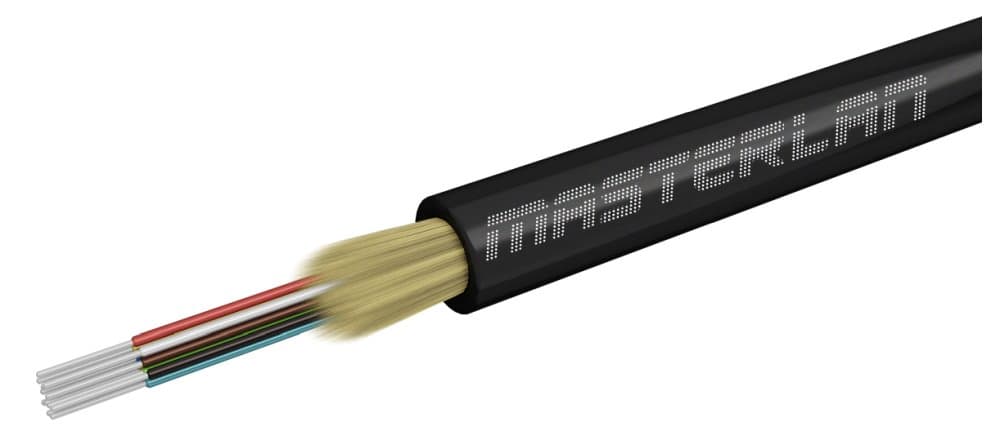 Masterlan DROPX optický kabel - 12vl 9/125, SM, LSZH, černá, G657A2, 500m