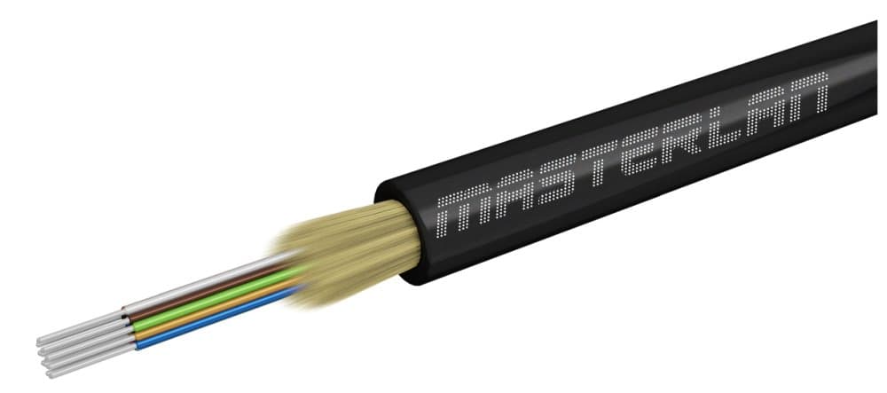 Masterlan DROPX optický kabel - 16vl 9/125, SM, LSZH, černá, G657A2, 500m