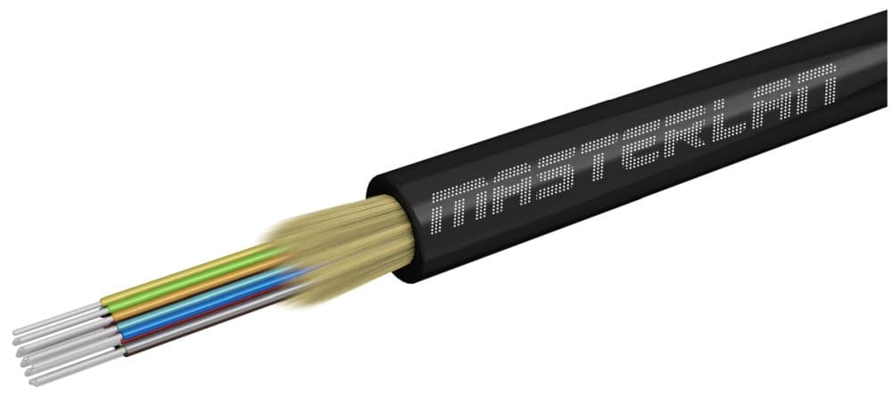 Masterlan DROPX optický kabel - 24vl 9/125, SM, LSZH, černá, G657A2, 500m