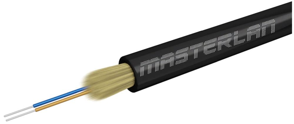 Masterlan DROPX optický kabel - 2vl 9/125, SM, LSZH, černá, G657A2, 1m