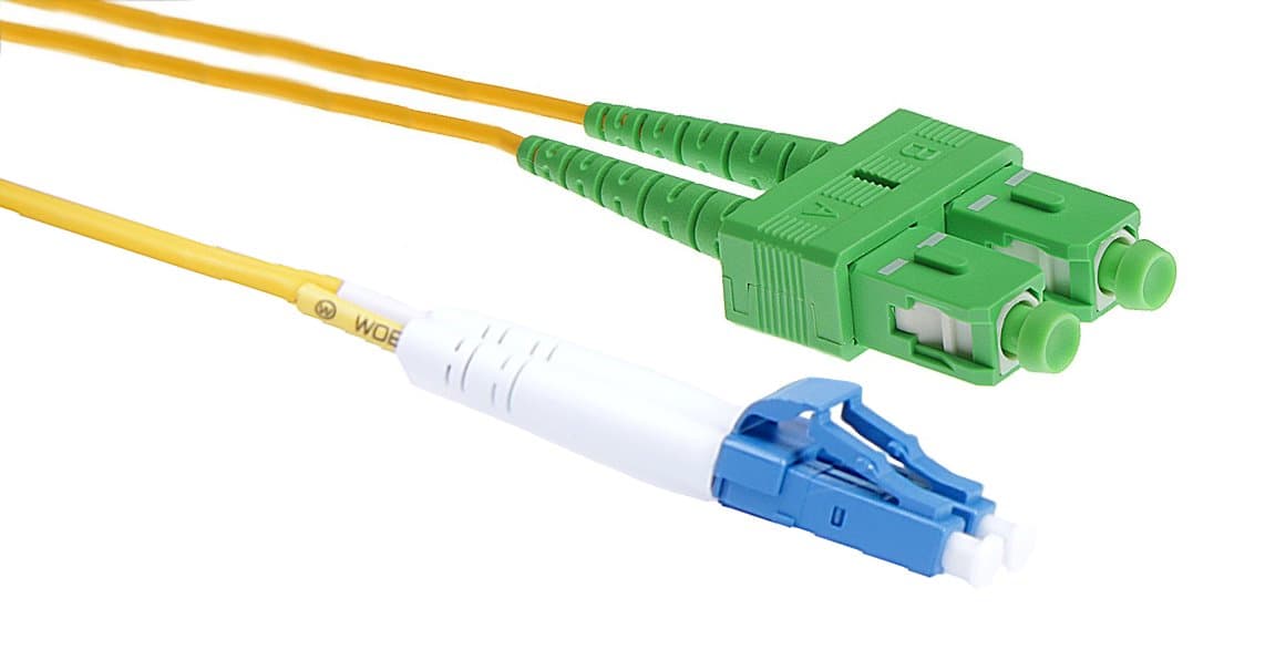 Masterlan optický patch cord, LCupc/SCapc, Duplex, Singlemode 9/125, 3m