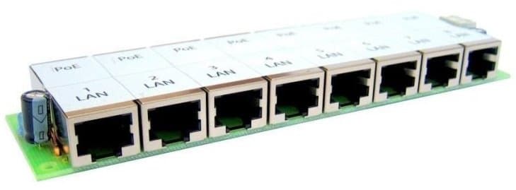 MaxLink pasivní POE panel, 8 portů, svorkovnice, bez krytu