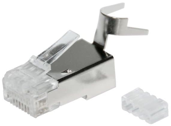 Solarix konektor RJ45 CAT6A a CAT7 STP 8p8c stíněný skládaný na drát