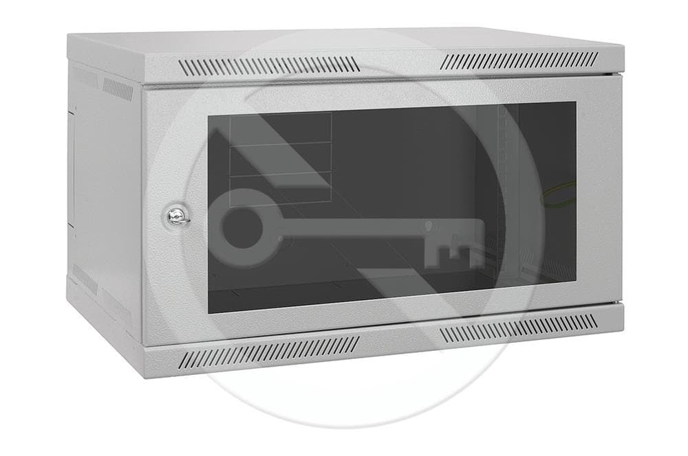 Solarix nástěnný rozvaděč SENSA 15U 600mm, dveře sklo, šedý