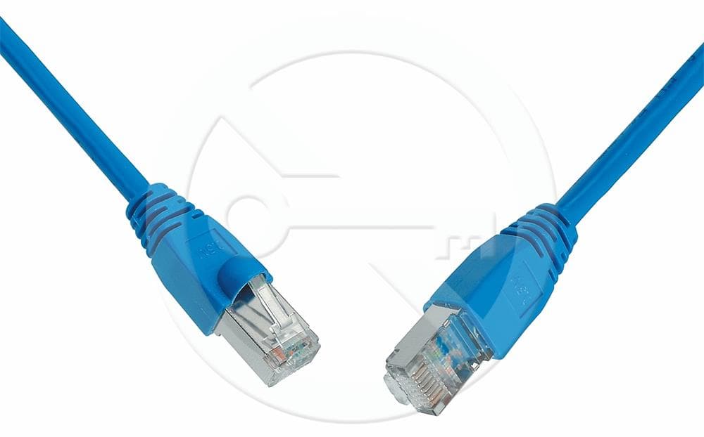 Solarix patch kabel CAT5E SFTP PVC 7m modrý snag-proof
