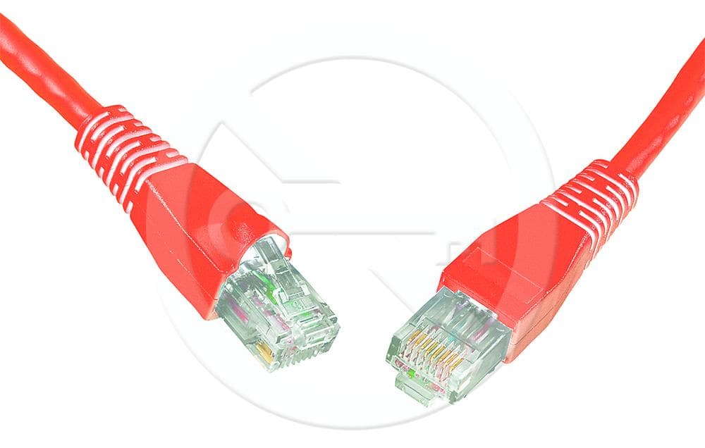 Solarix patch kabel CAT5E UTP PVC 10m červený, snag-proof