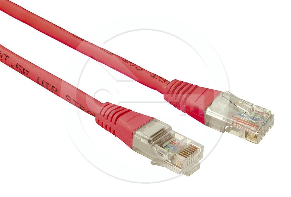 Solarix patch kabel CAT5E UTP PVC 1m červený non-snag-proof