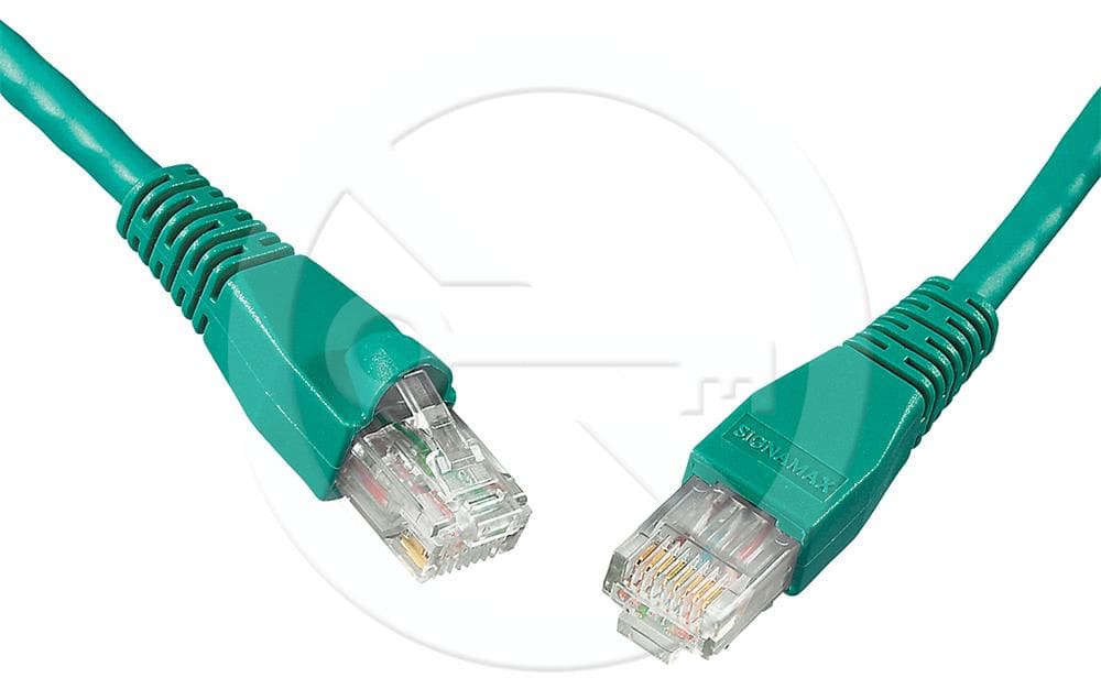 Solarix patch kabel CAT5E UTP PVC 1m zelený snag-proof