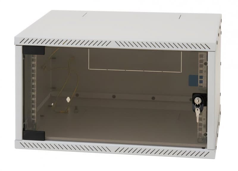 TRITON 19" nástěnný rozebíratelný rozvaděč 6U/400mm - rozložený FLAT-PACK, černý